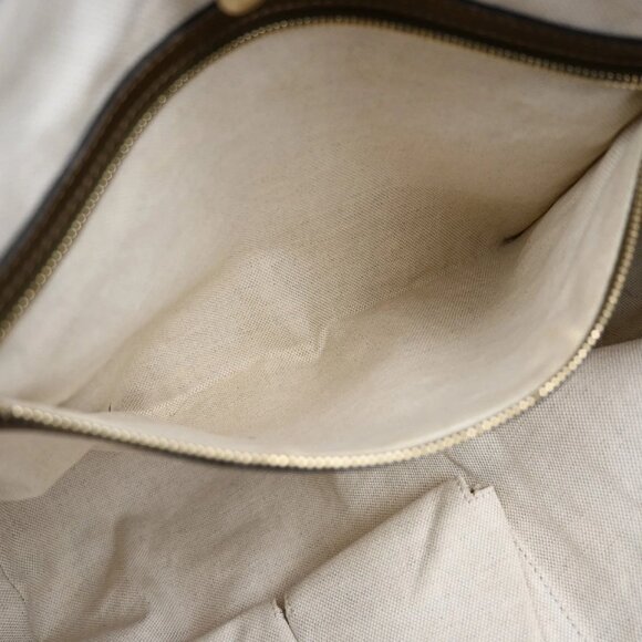 GUCCI Logo Heart Bit GG Bamboo Shoulder Bag Canvas Leather Bronze GHW 31YH569 - Picture 11 of 16